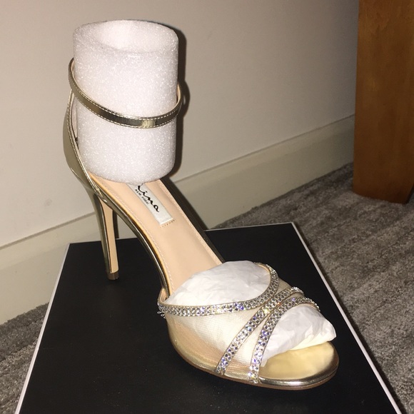 Nina Calissa Gold shimmer heel - Picture 2 of 10